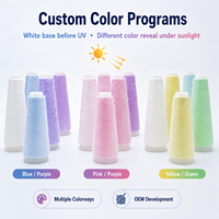 Hilo Acrílico Teñido Fotocrómico que Cambia de Color con la Luz UV, Ecológico, de Alta Tenacidad, Material Textil de Moda para Tejido de Ropa