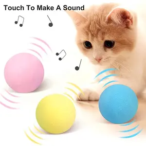 2023 Hot Sale Smart Touch Sound Frog Cricket Bird Calls Cat Rolling Ball Pet Sound Toy