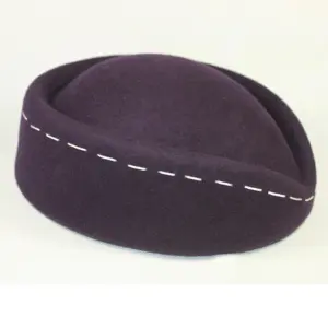 Customized 100%wool flight attendant hat air hostess cap stewardess cap for ladies