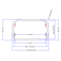 73*42mm Boîtier en aluminium anodisé Boîtier électronique en métal Boîtier de batterie Boîtier PCB Boîte de jonction