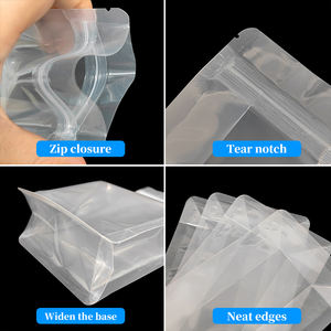 Jijid กระเป๋าใส่อาหารปิดด้าน<span class=keywords><strong>ข้าง</strong></span>แปดด้าน, กระเป๋าซิปกระเป๋าทรงสี่เหลี่ยมแบนมีหูจับ - Product Image 5