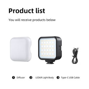 Godox ไฟ LED กล้องวิดีโอ LED6R /Bi RGB,ไฟ LED 13เอฟเฟ็กต์ FX 1800MAh แบตเตอรี่ลิเธียมไอออนสำหรับ Vlog ไฟถ่ายวิดีโอ PK <span class=keywords><strong>Ulanzi</strong></span> <span class=keywords><strong>VL49</strong></span> - Product Image 2