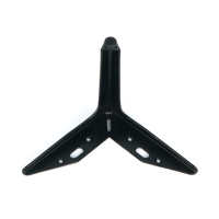 Jambes de meubles Offre Spéciale accessoires de canapé-lit demi-cercle Trident pistolet pieds en métal noir pour meubles pieds de canapé en métal noir