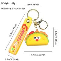 Pendentif alimentaire simulation nouveauté en caoutchouc Burger frites porte-clés breloque voyage voiture porte-clés Mini jouet durable écologique