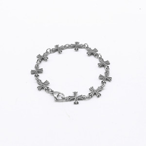 Yunnique Tibetan Silver <b>Cross</b> <b>Chain</b> Bracelet Unisex Geometric Design Jewelry Made in Guangzhou - Product Image 5
