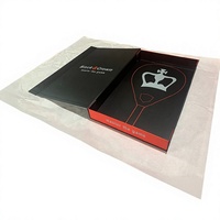 Boîte cadeau personnalisée en carton rigide magnétique pour raquette de padel, avec plateau en mousse, noir, faible MOQ, vente en gros 2026