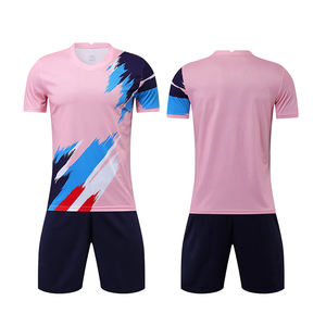 Легкие Дышащие футбольные майки из 100% полиэстера с принтом логотипа, комплект из трикотажа с коротким рукавом для мужчин, оптовая продажа футбольной одежды - Product Image 2