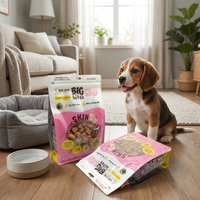 Boîte refermable personnalisée de haute qualité, faible MOQ, résistante à l'humidité, fond de boîte, sachet imprimé pour aliments pour animaux de compagnie