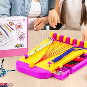 Kit de tressage de bracelets, ensemble de loisirs créatifs pour la fabrication de cordes, jouet de tressage manuel pour filles, cadeau fait main, jouets de tressage DIY - Product Image 4