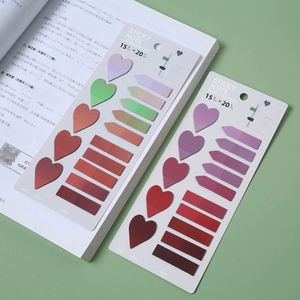 300-sheet Multicolor Mixed Set Heart-shaped Strip Self-adhesive Sticky Note Labels <b>Memo</b> <b>Pads</b> for Office/school Document - Product Image 5