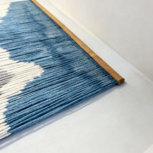 Tapisserie <span class=keywords><strong>murale</strong></span> en macramé teint paysager, grande œuvre d'art en fibre pour la décoration de hall d'hôtel de luxe et de complexe hôtelier - Product Image 5