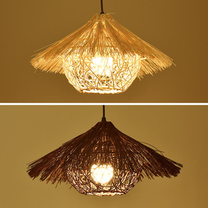 Lampe suspendue en rotin tressé artisanal moderne, <span class=keywords><strong>abat</strong></span>-<span class=keywords><strong>jour</strong></span> en bambou et bois, éclairage rétro <span class=keywords><strong>pour</strong></span> la maison, lustre suspendu tissé - Product Image 3