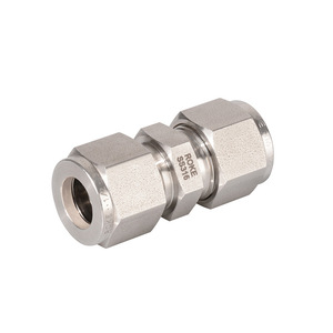 Connecteur droit en acier inoxydable ROKE à double ferrule, de 1/16 à 2 pouces, pour raccords de tuyauterie hydraulique - Product Image 1