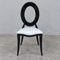 Chaise de banquet à dossier rond en métal, revêtement en cuir PU ou velours en option, pour mariage et événements, vente en gros