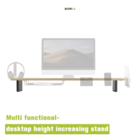 Support réglable en bois pour ordinateur portable, bureau d'étude, table de rangement rehaussante pour écran d'ordinateur, design moderne