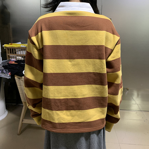Groothandel Custom Heren Polo 'S Pour Hommes Oversized Gebreid Katoenen Shirt Lange Mouw Rugby Polo Voor Heren - Product Image 2