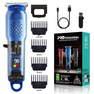 Nuovo Design Tagliacapelli Elettrico Mini Portatile Blu Trasparente Senza Fili Ricaricabile a Batteria per Uomo - Product Image 1