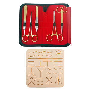 Kit de Suture Chirurgicale Golden Plate avec Sutures et Coussinets en Silicone Composites Modèle PH03-108C pour la Démonstration et la Formation en Suture Médicale - Product Image 1