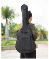 Étui de guitare imperméable en tissu Oxford 600D, double sangle rembourrée, sac à dos noir, bandoulière pour guitare classique 40/41 pouces