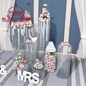 Soporte de exhibición de zócalos acrílicos de boda redondos para decoración de fiesta - Product Image 3