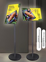 Panneau publicitaire lumineux en alliage d'aluminium à brancher, présentoir de devanture de magasin, support d'affichage, affiche lumineuse pour recrutement