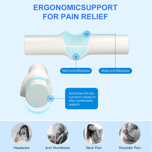 Adjustable Cervical Neck Roll <strong>Pillow</strong> Ergonomic Bolster for Neck &amp; Shoulder Pain Relief Firm Polyurethane Support Washable Cover - Product Image 3