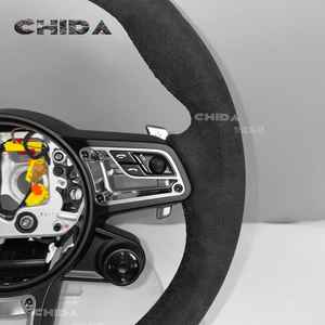 Volant en daim de haute qualité avec bouton <span class=keywords><strong>SC</strong></span> pour <span class=keywords><strong>Porsche</strong></span>, compatible avec Panamera Cayenne Cayman Boxster 718 <span class=keywords><strong>911</strong></span> 992 - Product Image 6