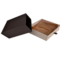 Boîtes d'emballage pour accessoires de mode en carton rigide écologique et recyclable, avec inserts en feuille d'or et laminage mat