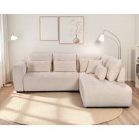 Sofá Cama en Forma de L de Dos Plazas, Estilo Europeo Moderno, Ecológico y Convertible, en Oferta al por Mayor, con Esponja para Muebles del Hogar