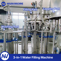 Machine de remplissage d'eau monobloc 3 en 1, machine de remplissage automatique d'eau minérale