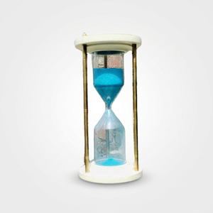 Minuteur sablier en verre bleu premium, décoratif, élégant, style vintage, pour la mesure du temps et la décoration - Product Image 1