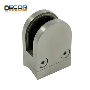 Good welding performance stainless steel Fastener supplier high-standard SS304 SS316 Glass Clamp Small "D" Type Round Back