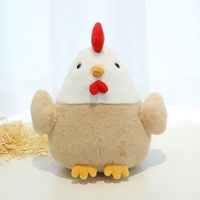 Peluche Coq 25cm Bicolore Douce, Poupée en Peluche Poulet, Fabricant OEM ODM Personnalisé Vente en Gros