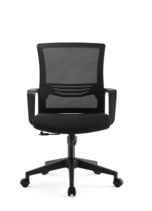 Silla de Oficina Ergonómica con Respaldo Medio y Reposabrazos Fijos, Sillas de Oficina <span class=keywords><strong>2021</strong></span>, Muebles de Oficina, Silla de Trabajo - Product Image 3