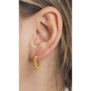 Pendientes de Aro Huggie de Oro de 18 Quilates y 22 Quilates, 3488, Chapados en Rodio, Estilo Religioso, Pendientes de Botón y Colgantes con Perla, Joyería de Oro Rosa - Product Image 1