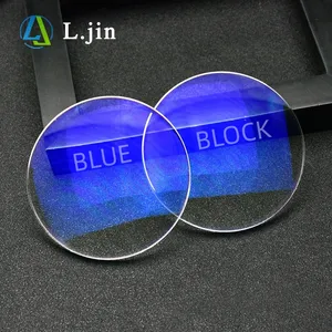Lunettes d'ordinateur prescription 1.56 1.60 indice filtre de lumière bleue uv420 haute transmittance bleu shmc emi enduit lentille asphérique