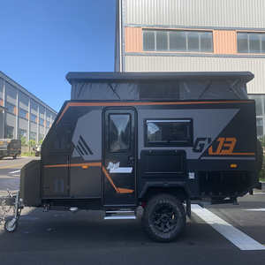Caravana portátil con patas de soporte resistentes para estacionamiento, ventilador, iluminación LED interior y rueda guía de 10 pulgadas - Product Image 2