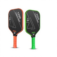 Raquette de pickleball en fibre de carbone T700 de qualité supérieure, épaisseur 16 mm, surface mate, absorption des chocs, ensemble de raquettes pour l'entraînement sportif en plein air