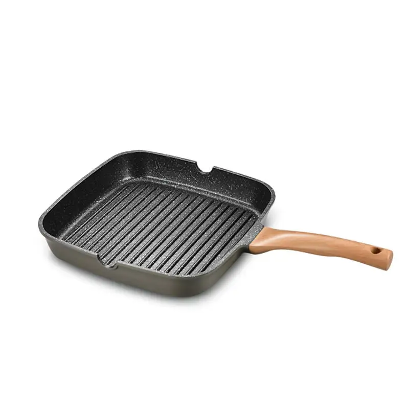 Denuo Die Cast 28cm Aluminum Grill Pan With Non-stick Coating Induction Bottom Aluminum Cookware Kitchenware Frying Pan