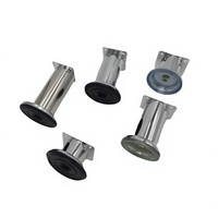 Pieds de meubles robustes en fer chromé moderne pour chambre à coucher, canapé, chaise, lit et support d'armoire