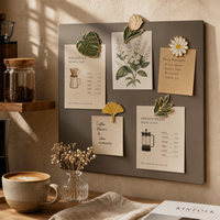 Aimants de réfrigérateur en métal émaillé personnalisés en gros, motifs végétaux mignons (fleurs, feuilles, succulentes), autocollants décoratifs pour réfrigérateur, cadeaux