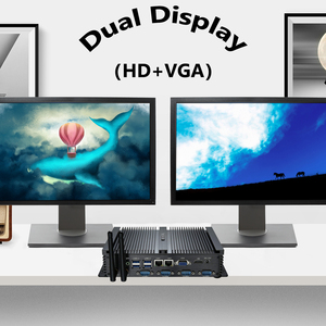 Промышленный мини-компьютер KINGDEL, Celeron 1007U/1037U, 4x RS232 COM, 2x Gigabit NICs, без вентилятора, полностью металлический корпус - Product Image 4