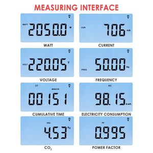 Digital <b>Power</b> <b>Meter</b> Wattmeter <b>Plug</b>-in Socket Design Energy Consumption <b>Meter</b> Voltage Current Electricity - Product Image 4