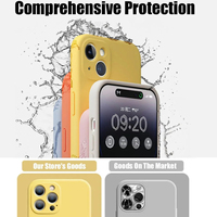 Nouvelle coque jaune en silicone liquide pour iPhone Apple 17 16 15 14 13 12 11 Pro Max 12 13 Mini X XR XS SE 14 15 16 Plus