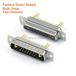 Connettore Industriale D-Sub 17W2 Maschio con Contatti Placcati in Oro per Trasmissione di Corrente e Segnale ad Alta Potenza - Product Image 3