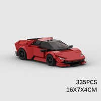 Juguete Educativo de Bloques de Construcción de Autos, Regalo de 50 Piezas, Escala 1:12, Juego de Ladrillos ABS para Niños Unisex