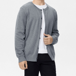 <span class=keywords><strong>Cardigan</strong></span> in Maglia <span class=keywords><strong>Grigio</strong></span> Personalizzato per <span class=keywords><strong>Uomo</strong></span>, Casual ed Elegante - Product Image 5