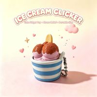 Keycap Dessert Tombol Klik Anti-Stres Bentuk Cupcake Es Krim ABS Cetak 3D dengan Gantungan Kunci untuk Usia 15+ Buatan Cina