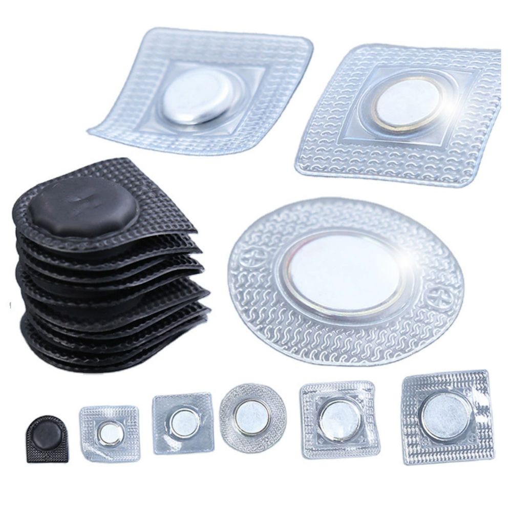 20 Boutons-pression Magnétiques Invisibles Pour Couture - 10 Paires, 20x10x2 Mm, Or Et Argent