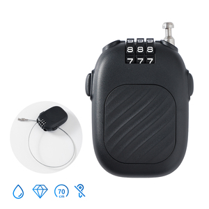 Cadenas rétractable en acier en forme de D avec combinaison à 3 chiffres et logo personnalisé – Vente en gros usine - Product Image 2